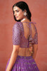 Lovely Purple Zari Embroidered Georgette Lehenga Choli With Dupatta