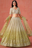 Wonderful Yellow Sequins Georgette Bridesmaid Lehenga Choli
