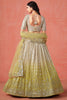 Wonderful Yellow Sequins Georgette Bridesmaid Lehenga Choli
