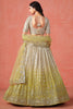 Wonderful Yellow Sequins Georgette Bridesmaid Lehenga Choli