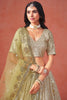 Wonderful Yellow Sequins Georgette Bridesmaid Lehenga Choli