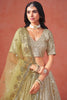 Wonderful Yellow Sequins Georgette Bridesmaid Lehenga Choli