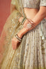 Wonderful Yellow Sequins Georgette Bridesmaid Lehenga Choli