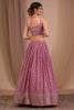 Glamorous Pink Sequins Georgette Engagement Wear Lehenga Choli