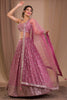 Glamorous Pink Sequins Georgette Engagement Wear Lehenga Choli