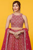 Precious Red Sequins Georgette Wedding Lehenga Choli With Dupatta