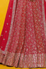 Precious Red Sequins Georgette Wedding Lehenga Choli With Dupatta