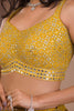 Alluring Yellow Sequins Georgette Haldi Wear Lehenga Choli