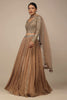 Impressive Beige Sequins Georgette Reception Wear Lehenga Choli