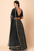 Delighting Black Zari Embroidered Georgette Reception Lehenga Choli