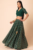 Beautiful Green Embroidered Georgette Mehendi Wear Lehenga Choli