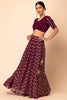 Lovely Maroon Zari Embroidered Georgette Wedding Lehenga Choli