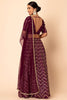 Lovely Maroon Zari Embroidered Georgette Wedding Lehenga Choli