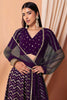 Alluring Purple Zari Embroidered Georgette Party Wear Lehenga Choli