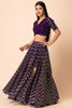 Alluring Purple Zari Embroidered Georgette Party Wear Lehenga Choli