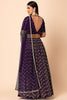 Alluring Purple Zari Embroidered Georgette Party Wear Lehenga Choli