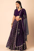 Alluring Purple Zari Embroidered Georgette Party Wear Lehenga Choli