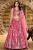 Precious Peach Zari Work Engagement Wear Lehenga Choli With Dupatta