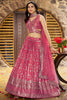Precious Peach Zari Work Engagement Wear Lehenga Choli With Dupatta