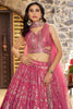 Precious Peach Zari Work Engagement Wear Lehenga Choli With Dupatta