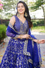 Mesmerizing Royal Blue Zari Embroidered Silk Lehenga Choli