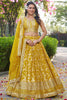 Amazing Yellow Thread Embroidery Silk Festival Wear Lehenga Choli