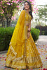Amazing Yellow Thread Embroidery Silk Festival Wear Lehenga Choli
