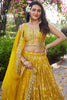 Amazing Yellow Thread Embroidery Silk Festival Wear Lehenga Choli