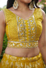 Amazing Yellow Thread Embroidery Silk Festival Wear Lehenga Choli