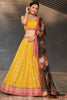 Marvelous Yellow Sequins Georgette Haldi Wear Lehenga Choli