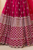 Pink Zari Embroidered Work Georgette Bridesmaid Lehenga Choli