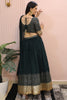 Astonishing Green Sequins Georgette Sangeet Wear Lehenga Choli