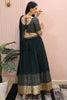 Astonishing Green Sequins Georgette Sangeet Wear Lehenga Choli