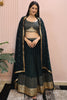 Astonishing Green Sequins Georgette Sangeet Wear Lehenga Choli