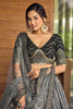 Attractive Black Sequins Chinon Reception Wear Lehenga Choli