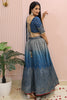Awesome Blue Sequins Chinon Reception Wear Lehenga Choli