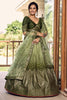 Amazing Green Sequins Chinon Mehendi Wear Lehenga Choli