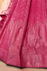 Majestic Pink Sequins Chinon Wedding Lehenga Choli With Dupatta