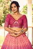 Majestic Pink Sequins Chinon Wedding Lehenga Choli With Dupatta