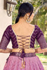 Outstanding Purple Sequins Chinon Festival Wear Lehenga Choli