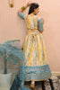 Outstanding White & Blue Shibori Printed Chinon Lehenga Choli