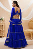 Beautiful Blue Leheriya Printed Georgette Traditional Lehenga Choli