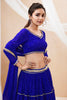 Beautiful Blue Leheriya Printed Georgette Traditional Lehenga Choli