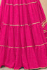 Fascinating Pink Leheriya Printed Georgette Festival Wear Lehenga Choli