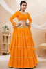 Adorable Yellow Leheriya Printed Georgette Haldi Wear Lehenga Choli