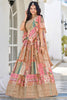 Amazing Beige Digital Printed Chinon Lehenga Choli With Dupatta