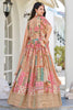 Amazing Beige Digital Printed Chinon Lehenga Choli With Dupatta