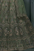 Wonderful Green Embroidered Net Bridesmaid Lehenga Choli With Dupatta