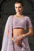 Attractive Lavender Zarkan Net Bridesmaid Lehenga Choli With Dupatta