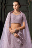 Attractive Lavender Zarkan Net Bridesmaid Lehenga Choli With Dupatta